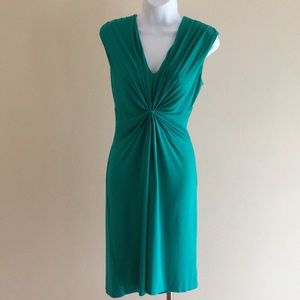 Green Calvin Klein Dress With Ruched Detailing